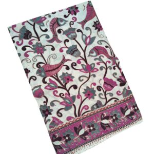 handcrafted kalamkari floral & fish vine cotton saree